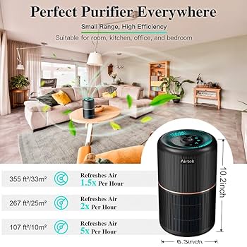 Amazon.co.jp: AIRTOK HEPA空気清浄機、家庭の寝室に適して